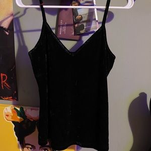Black Crushed Velvet Top!